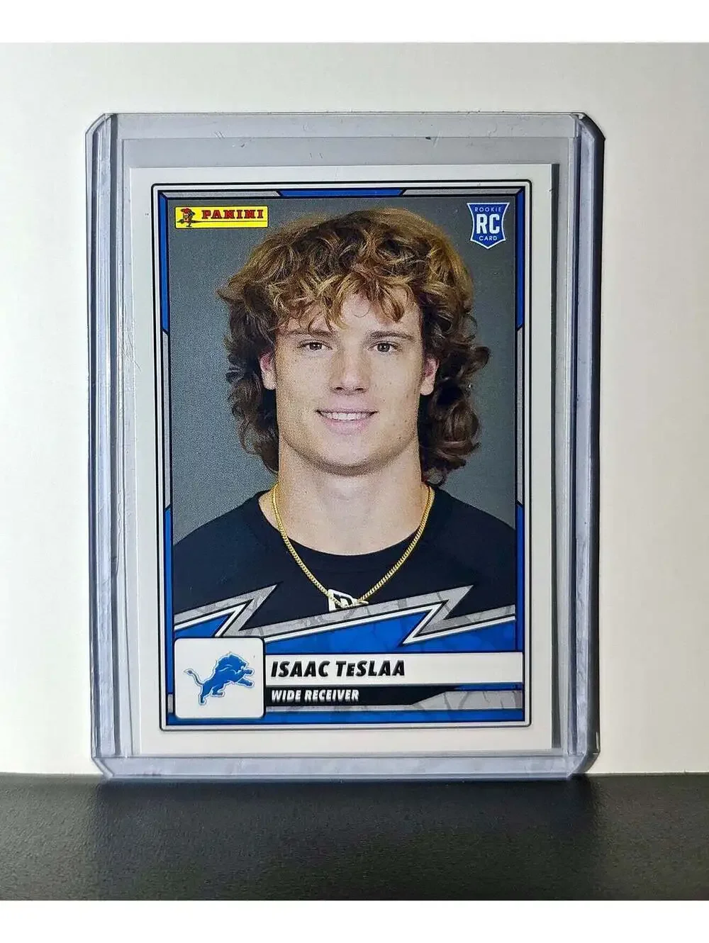 Isaac TeslAa Rookie 2025 Panini NFL #91 Sticker Card Detroit Lions